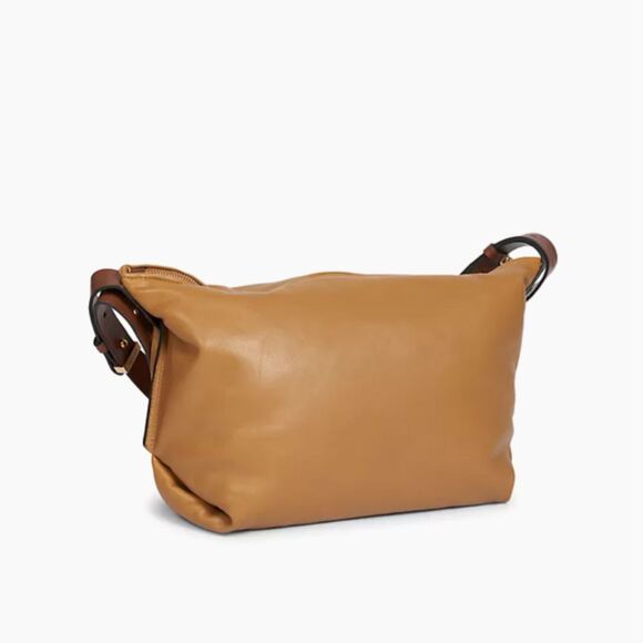 Isabel Marant Leyden Shoulder Bag Genuine Leather Golden Beige Brown Designer - Picture 4 of 13